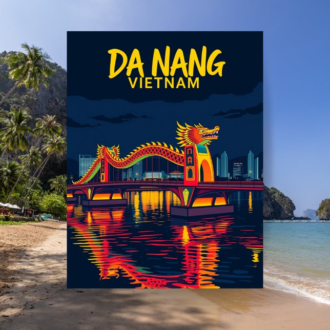 Da Nang Vietnam Dragon Bridge Travel Postcard (Da Nang Vietnam Dragon Bridge Travel Postcard)