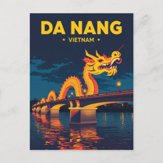 Da Nang Vietnam Dragon Bridge | Vintage Travel Postcard