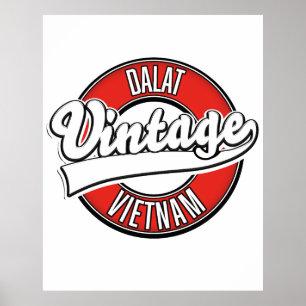 Da Nang vietnam retro logo Poster