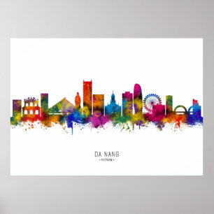Da Nang Vietnam Skyline Poster