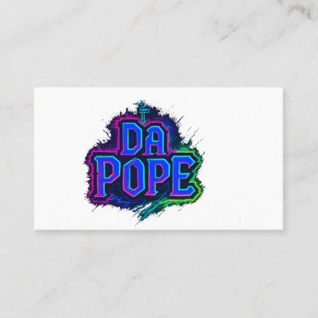 Da Pope Business Card Design (Front)