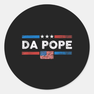 Da Pope Cardinal Robert Prevost Pope Leo Xiv 2025 Classic Round Sticker
