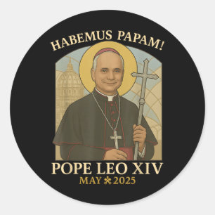 Da Pope From America Chicago Pope Leo Xiv Provost Classic Round Sticker