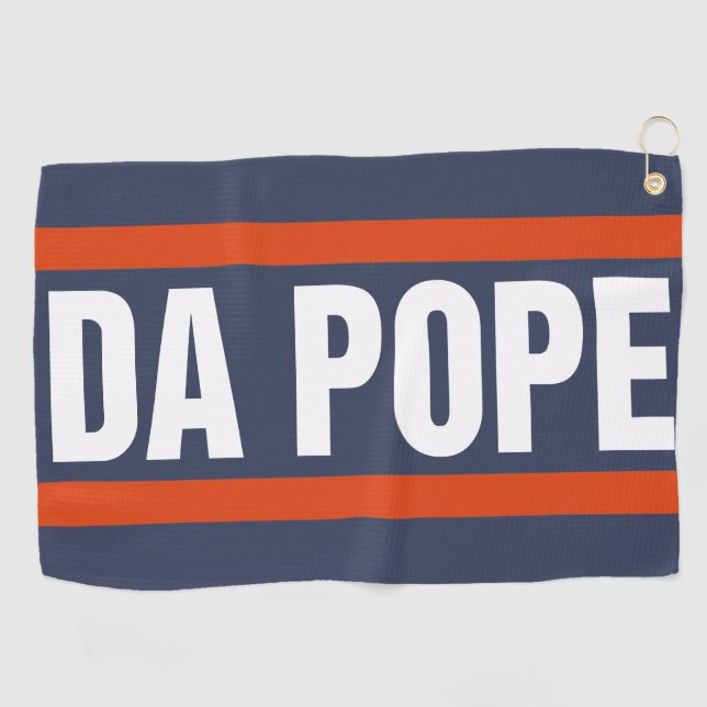 Da Pope From America Chicago Pope Leo XIV Provost Golf Towel (Horizontal)