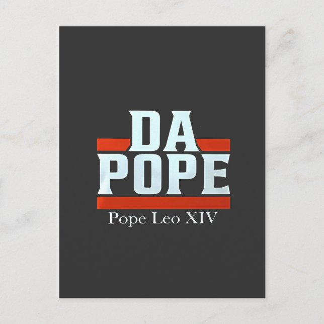 Da Pope From America Chicago Pope Leo XIV Provost  Holiday Postcard (Front)
