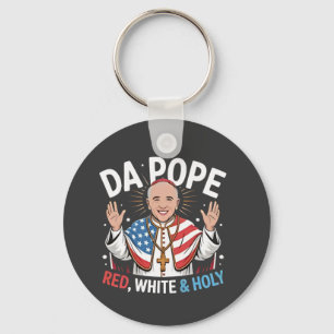 Da Pope From America Chicago Pope Leo XIV Provost  Key Ring