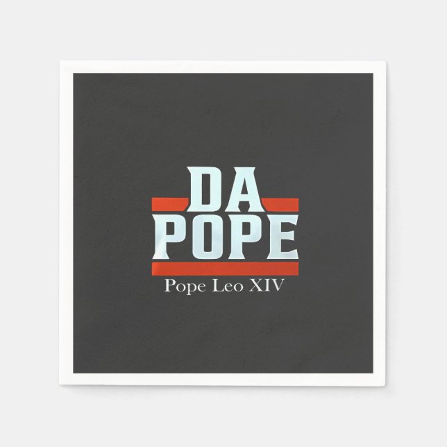 Da Pope From America Chicago Pope Leo XIV Provost  Napkin (Front)