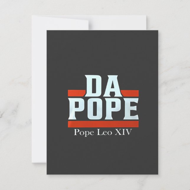 Da Pope From America Chicago Pope Leo XIV Provost  Thank You Card (Front)