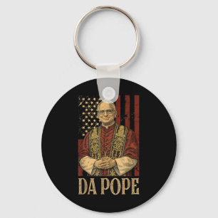 Da Pope Leo Xiv New Pope Funny Humour Men Women  Key Ring