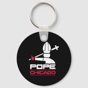 Da Pope Leo Xiv Shirt Chicago Baseball  Key Ring
