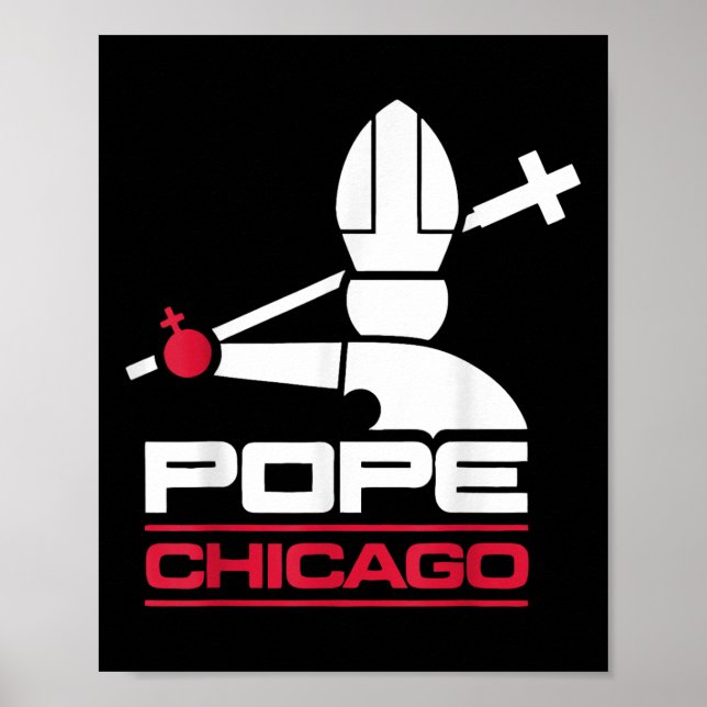 Da Pope Leo Xiv Shirt Chicago Baseball  Poster (Front)