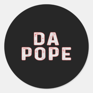 Da Pope Vintage Funny Chicago Pride American Pope Classic Round Sticker