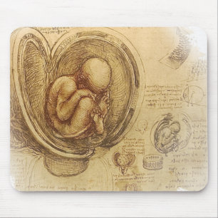 da Vinci - Embryo Sketch Mouse Mat
