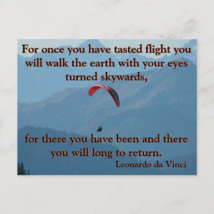 Da Vinci Flying Poem🚁✨ Budget Special  Postcard