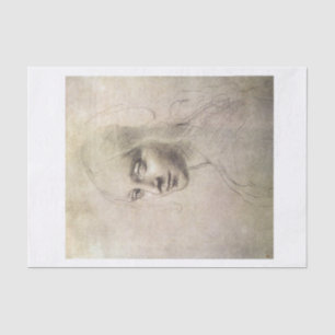 Da vinci girl face decoupage tissue paper