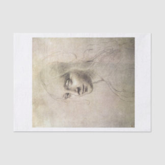 Da vinci girl face decoupage tissue paper