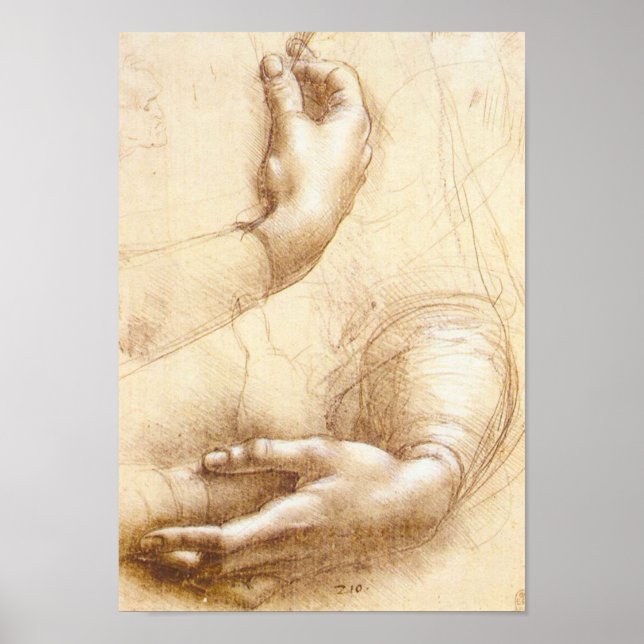 Da Vinci Hands Poster (Front)