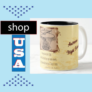 Da Vinci Helicopter Poem 🚁 Budget Special  Two-Tone Coffee Mug