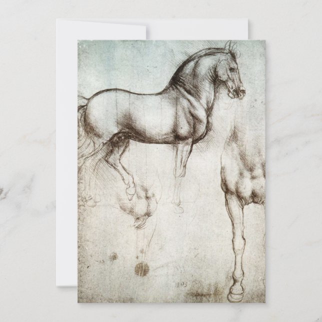 Da Vinci Horse Invitations (Front)