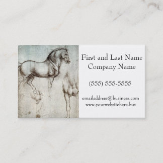 Da Vinci Horse Study Renaissance Sketch Fine Art Business Card