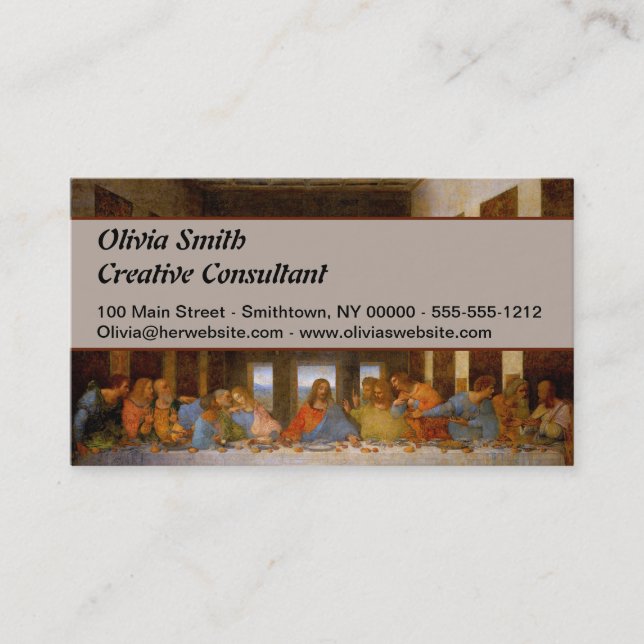 Da Vinci Last Supper Fine Art Classic Business Card (Front)