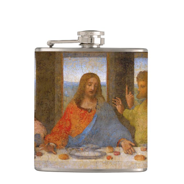 Da Vinci Last Supper Fine Art Classic Hip Flask (Front)