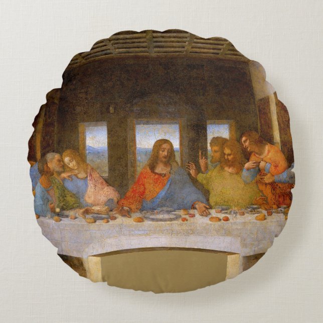 Da Vinci Last Supper Fine Art Classic Round Cushion (Front)