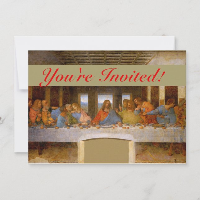 Da Vinci Last Supper Fine Art Classical Invitation (Front)