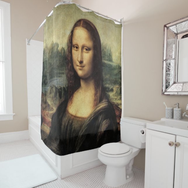 Da Vinci Mona Lisa Shower Curtain (In Situ)