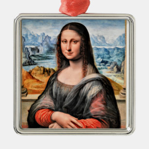 Da Vinci - Mona Lisa, world-famous painting Metal Tree Decoration
