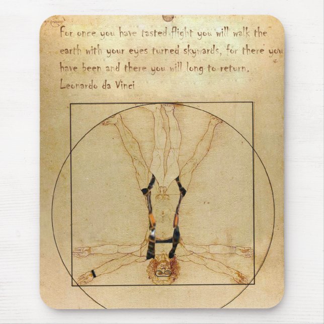 da Vinci Skydiving Mouse Mat (Front)