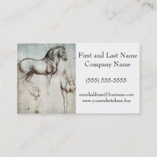 Da Vinci Study of a Horse Renaissance Fine Art Business Card