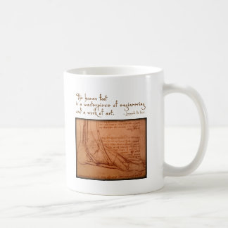 da Vinci: "The human foot is..." Coffee Mug