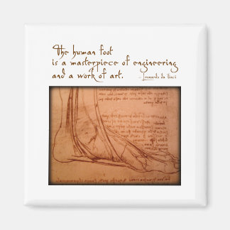 da Vinci: "The human foot is..." Magnet