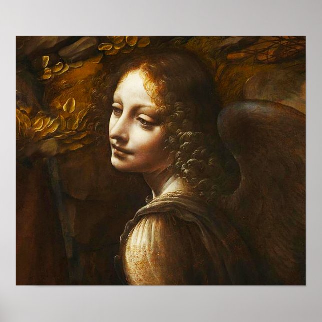 Da Vinci Virgin of the Rocks Angel Poster (Front)