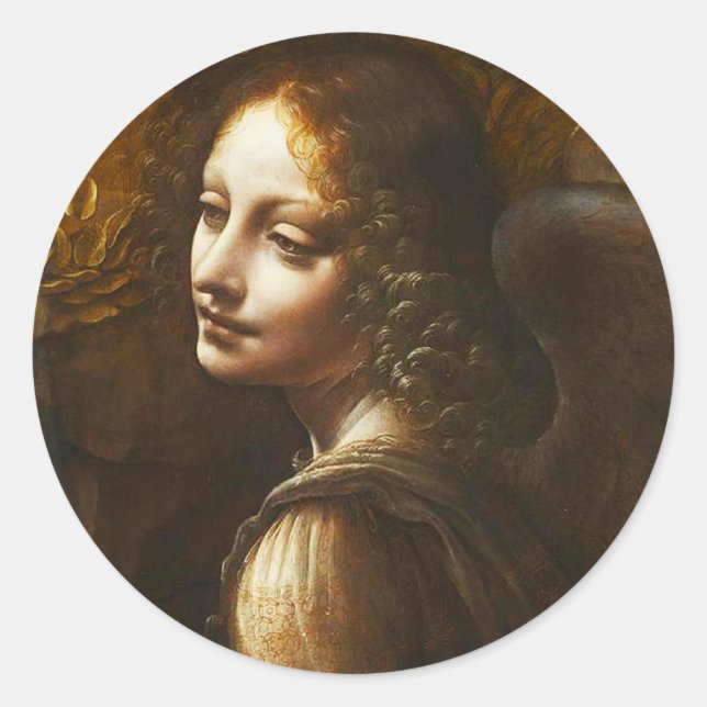 Da Vinci Virgin of the Rocks Angel Stickers (Front)