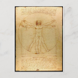 Da Vinci Vitruve Luc Viatour Postcard