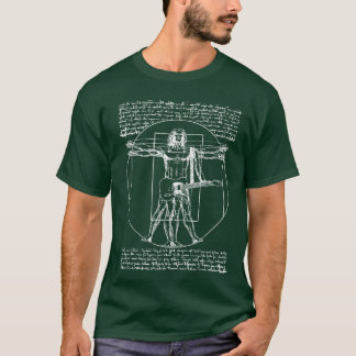 DA Vinci Vitruvian Guitar Man Rock Music Fan Rock T-Shirt