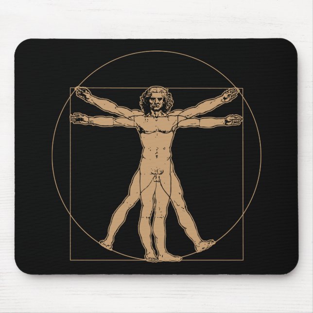Da Vinci Vitruvian Man Mousepad (Front)