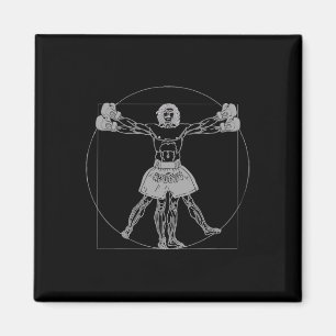 Da Vinci Vitruvian Man Muay Thai Mma Street Fight Magnet