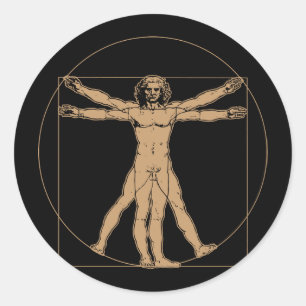Da Vinci Vitruvian Man Sticker