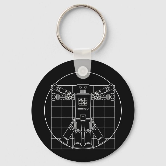 Da Vinci Vitruvian Robot Key Ring (Front)