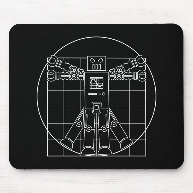 Da Vinci Vitruvian Robot Mouse Mat (Front)