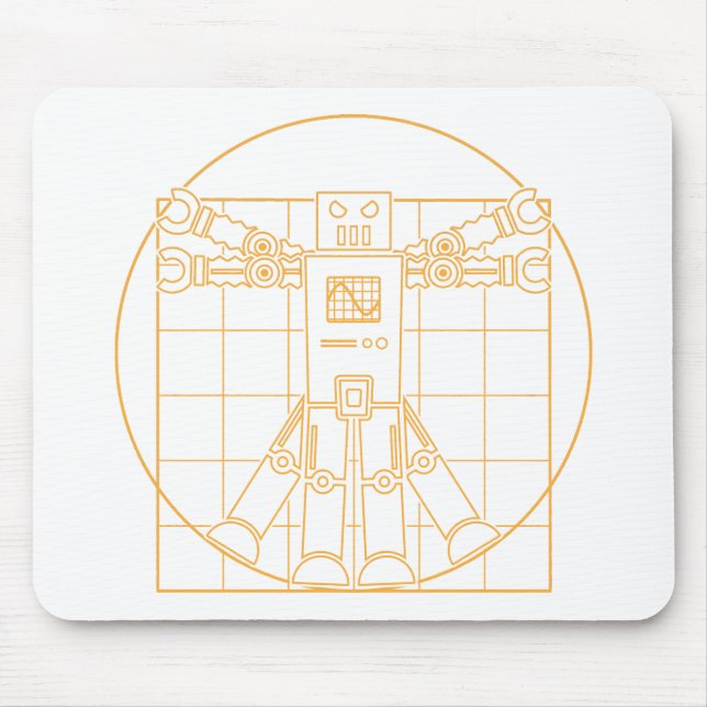 Da Vinci Vitruvian Robot Mousepad (Front)