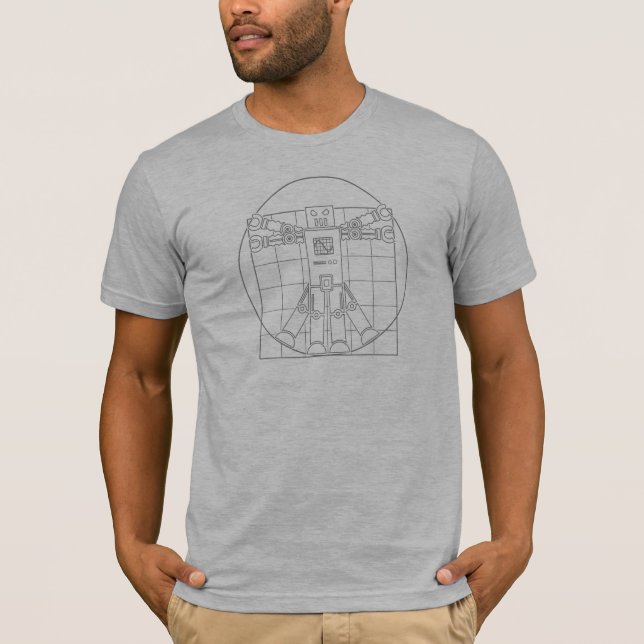 Da Vinci Vitruvian Robot T-Shirt (Front)