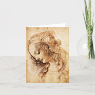 Da Vinci Woman’s Head Note Card