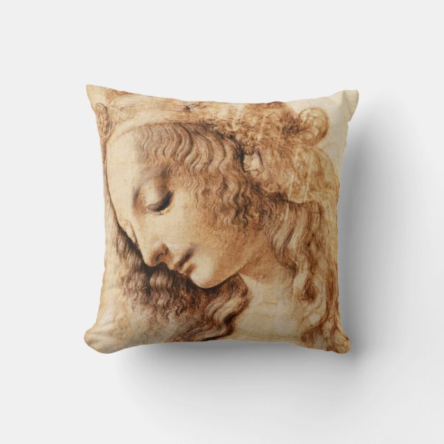 Da Vinci Woman’s Head Pillow (Front)