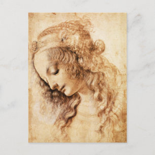 Da Vinci Woman’s Head Postcard