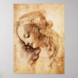 Da Vinci Woman’s Head Poster