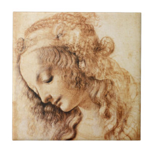 Da Vinci Woman’s Head Tile